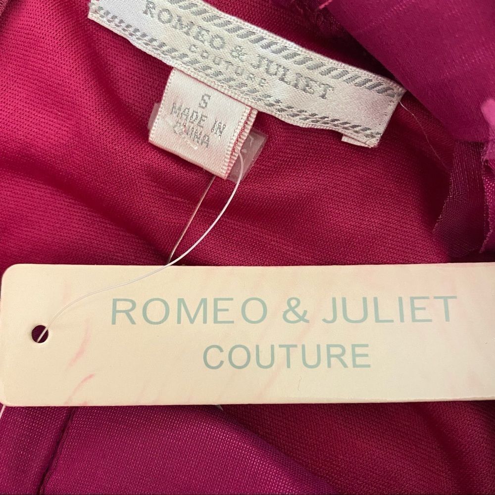 Romeo & Juliet Couture one shoulder fuchsia mini dress size S NWT - Picture 3 of 8